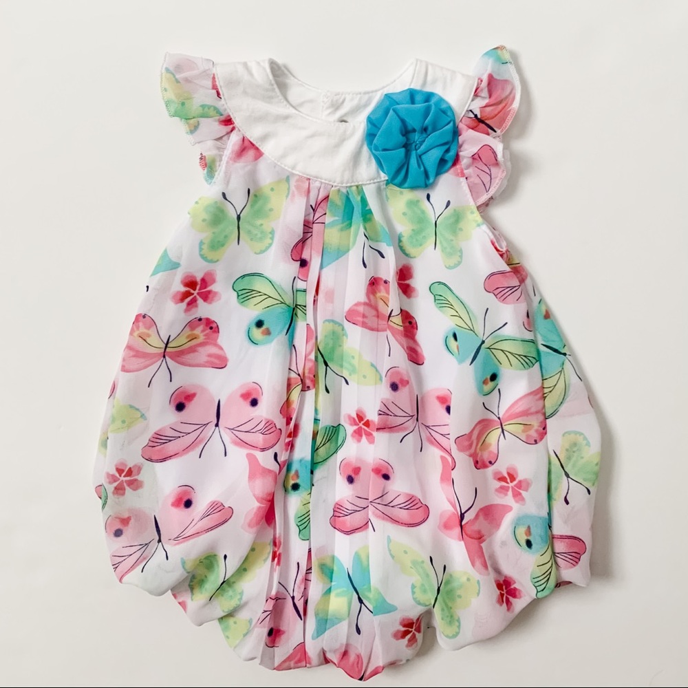 Baby bubble with butterfly pattern